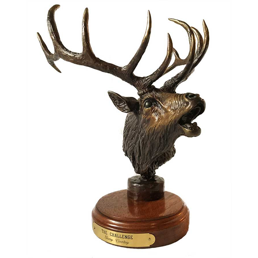 Bronze Deer Head Sculpture