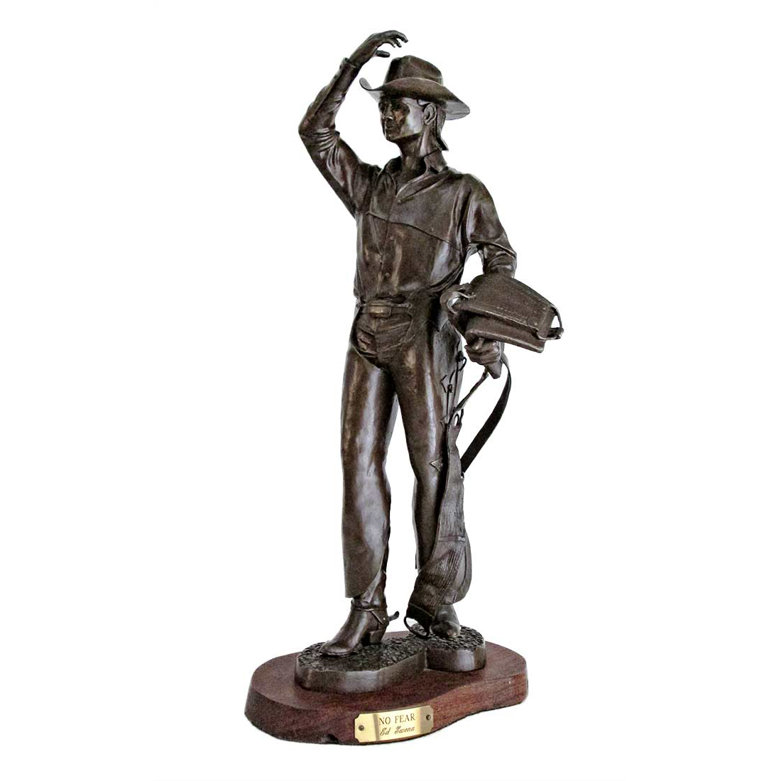 Brass Cowboy Statue