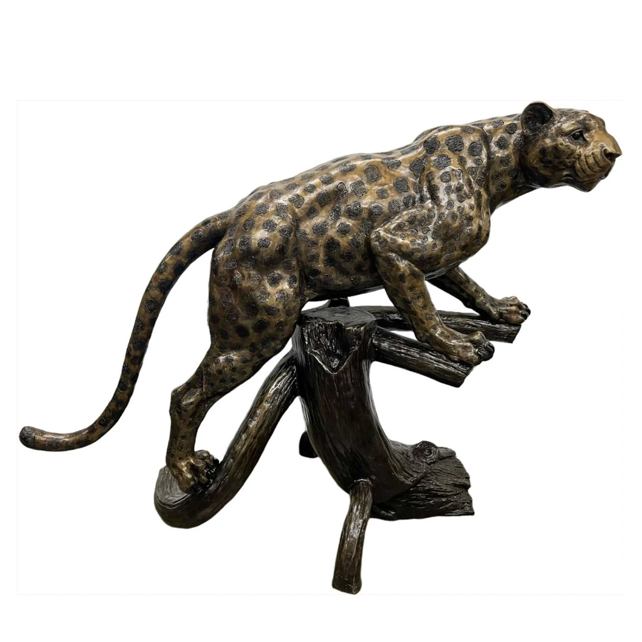 Brass Cheetah Statue