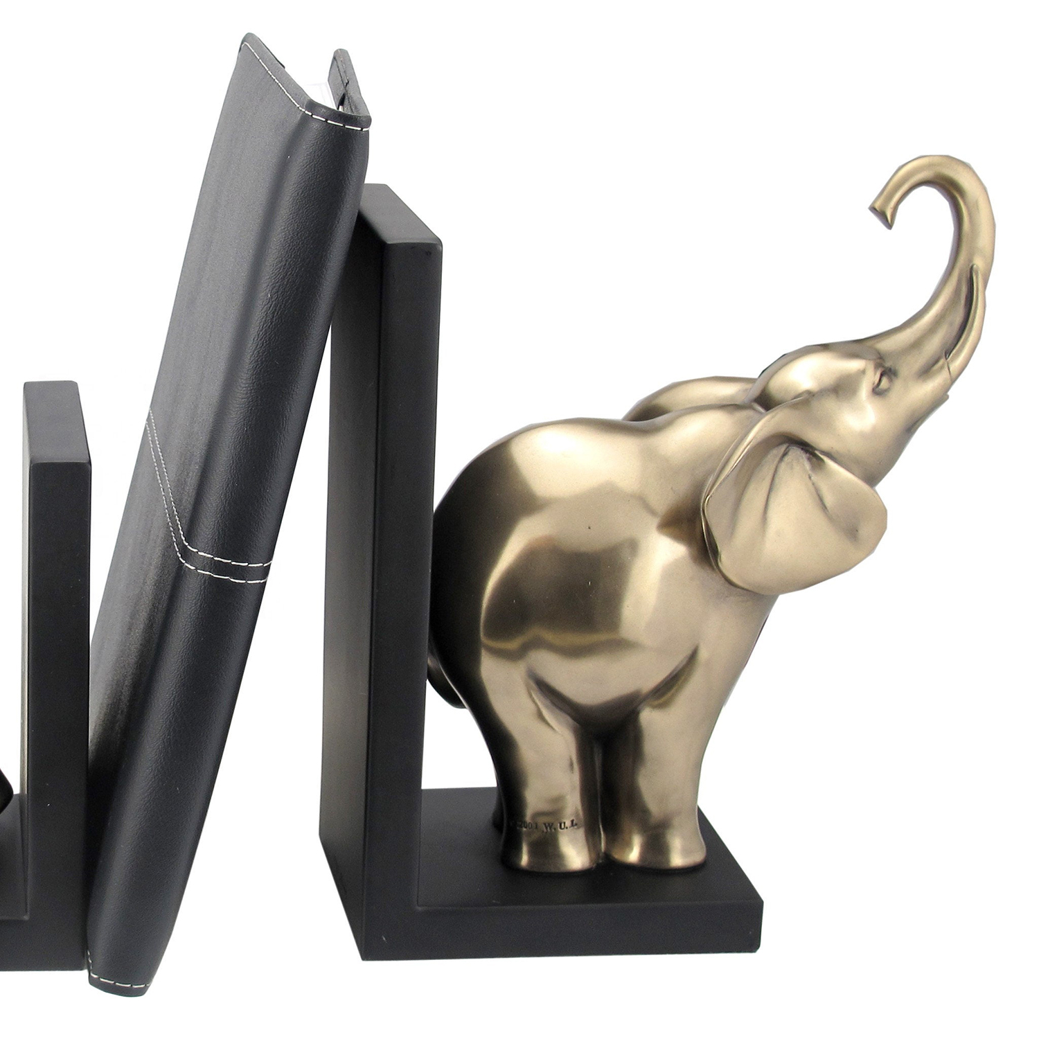 Gold Elephant Bookends