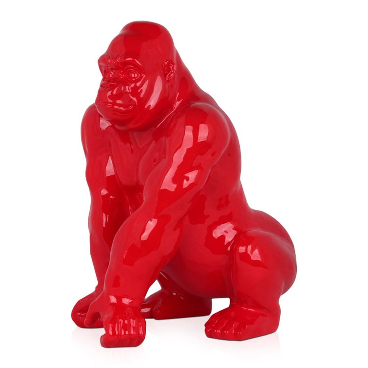 Red Gorilla Sculpture