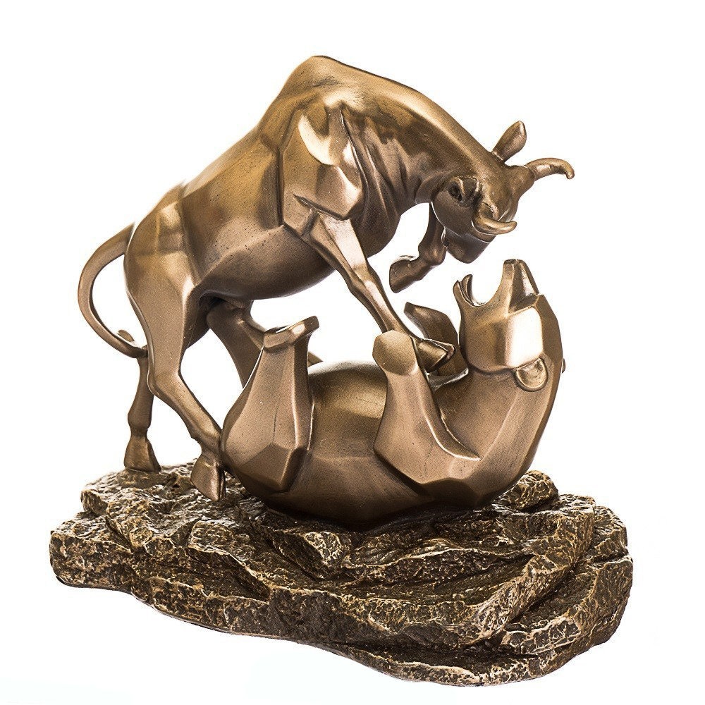 Bull and Bear Desk Statue