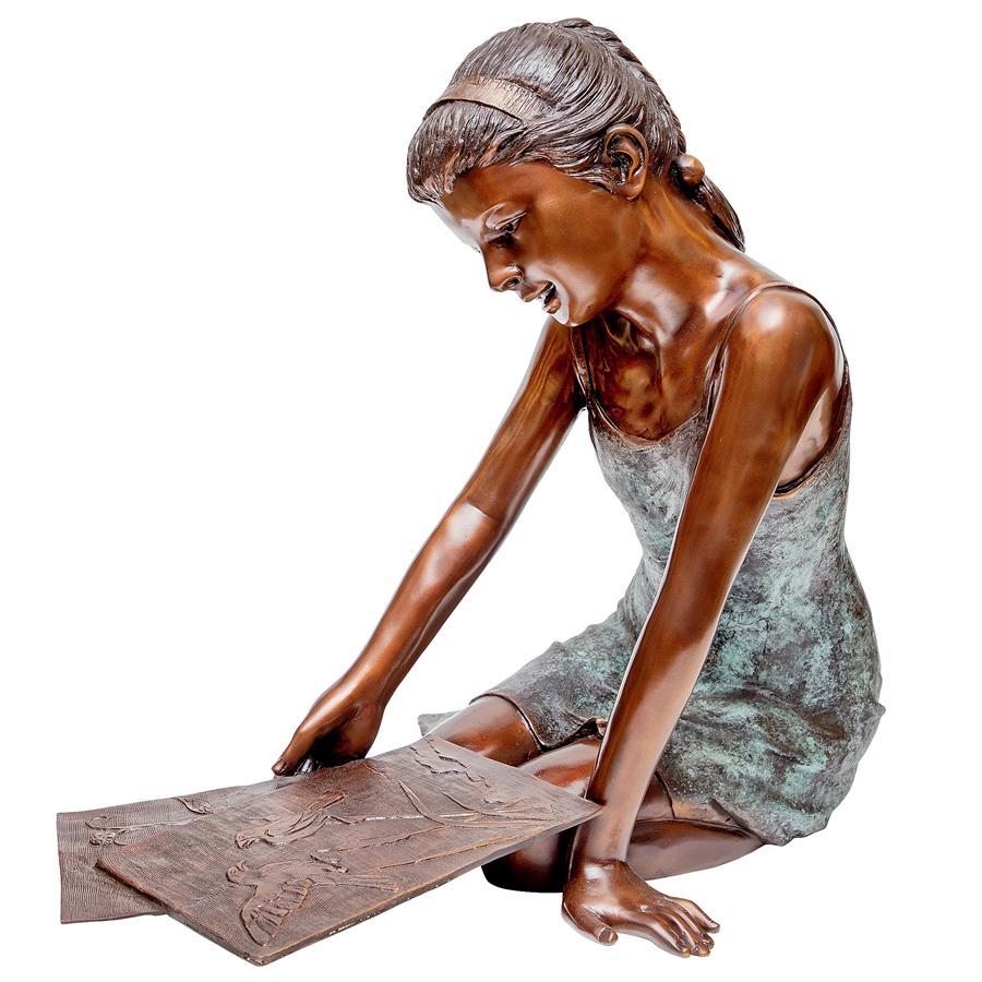 Sitting Girl Sculpture