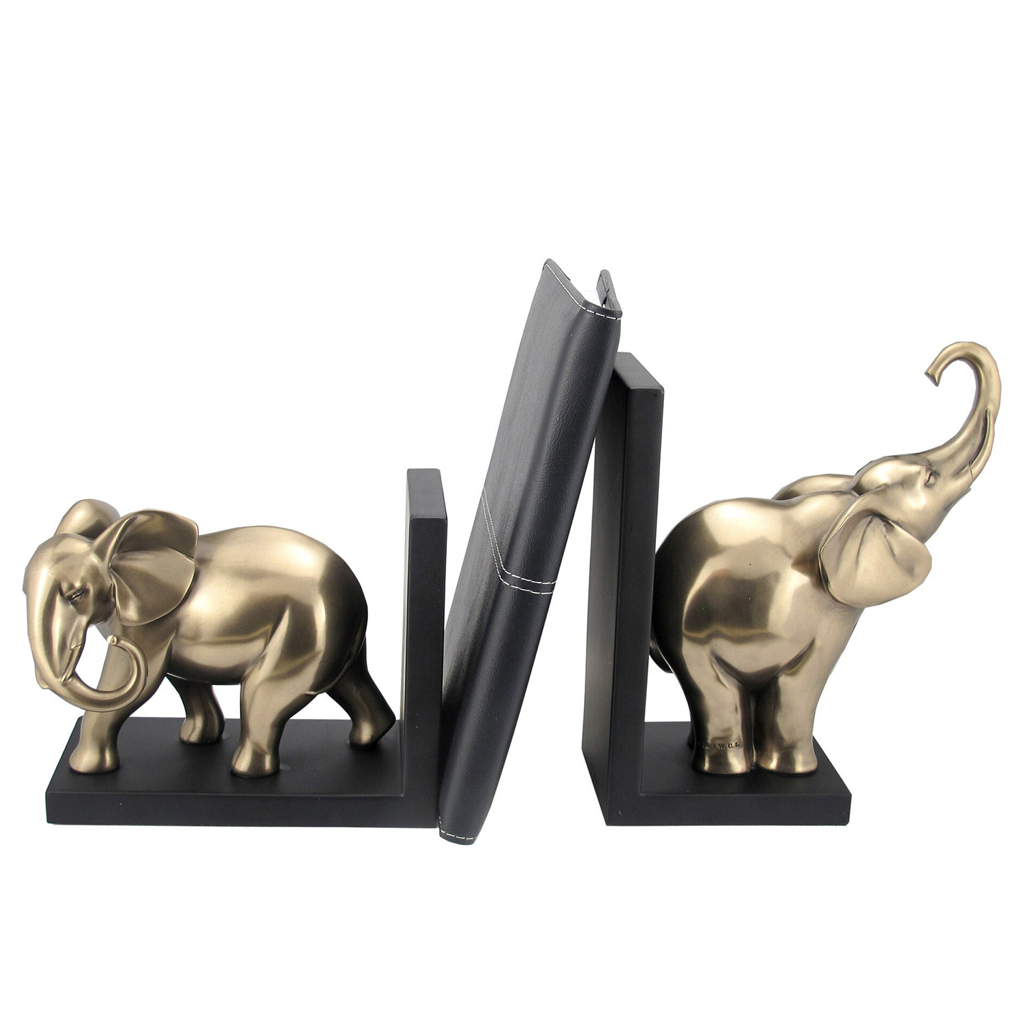 Gold Elephant Bookends