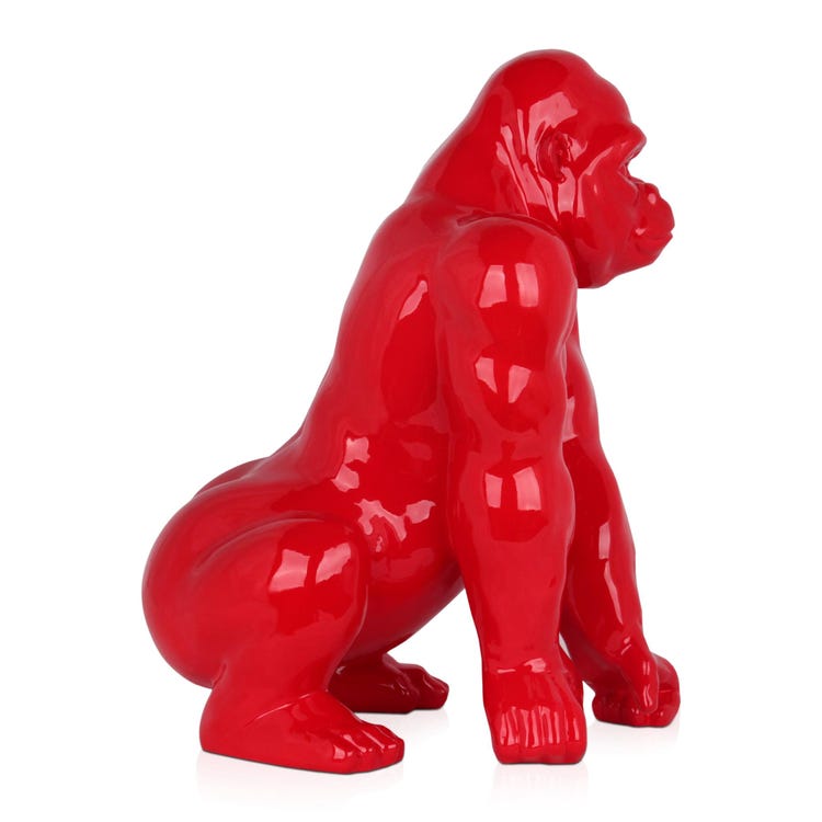 Red Gorilla Sculpture
