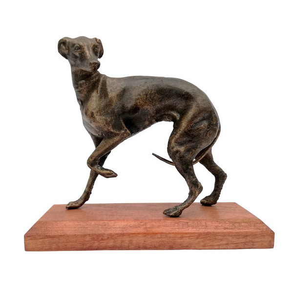 Brass Greyhound Statue