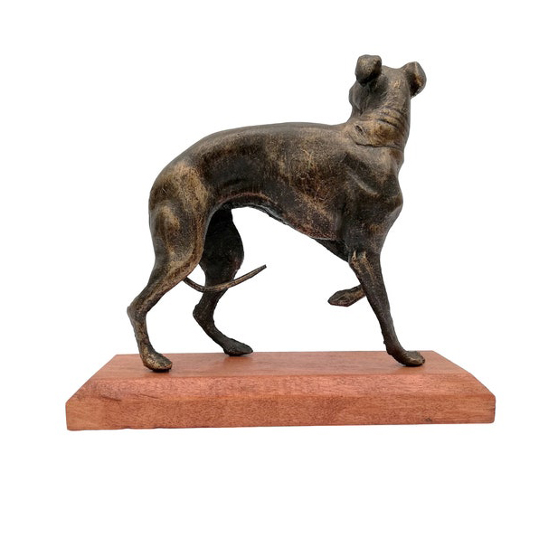 Brass Greyhound Statue