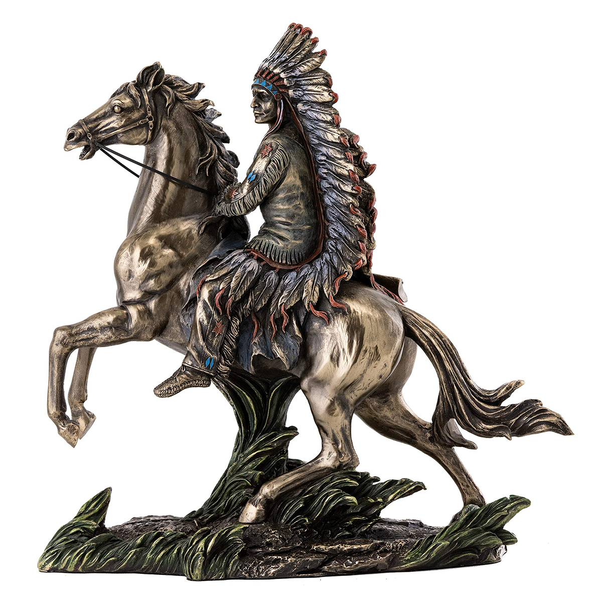 Indian Chief on Horse Statue
