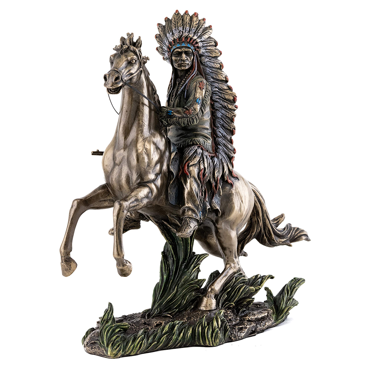 Indian Chief on Horse Statue