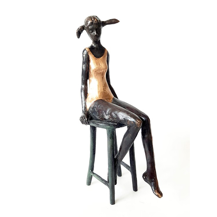 Girl on Chair Statue