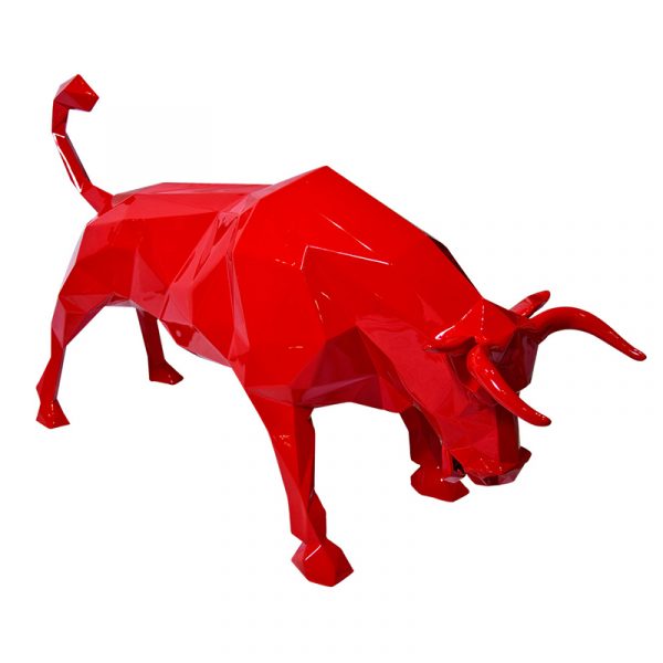 Geometric Bull Statue