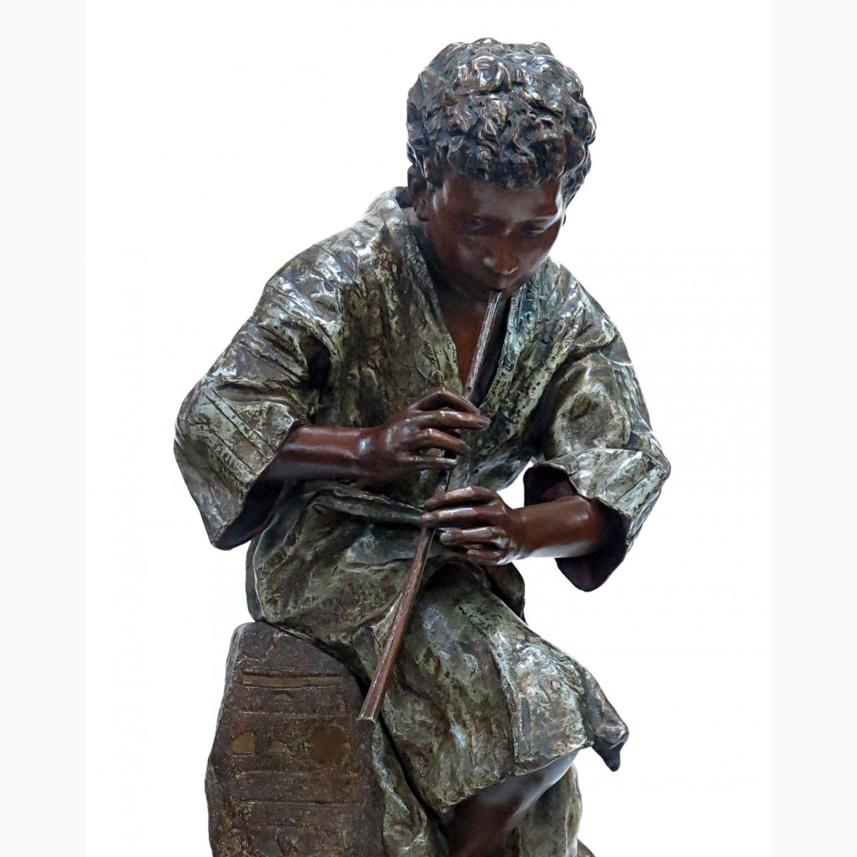 Flute Playing Boy Statue