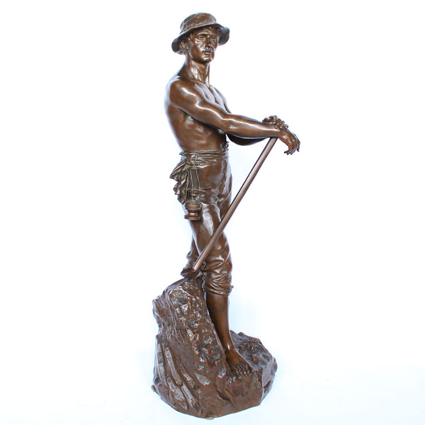 Bronze Miner Statue