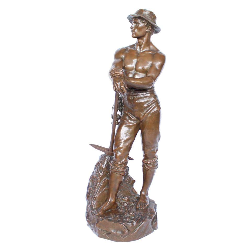 Bronze Miner Statue