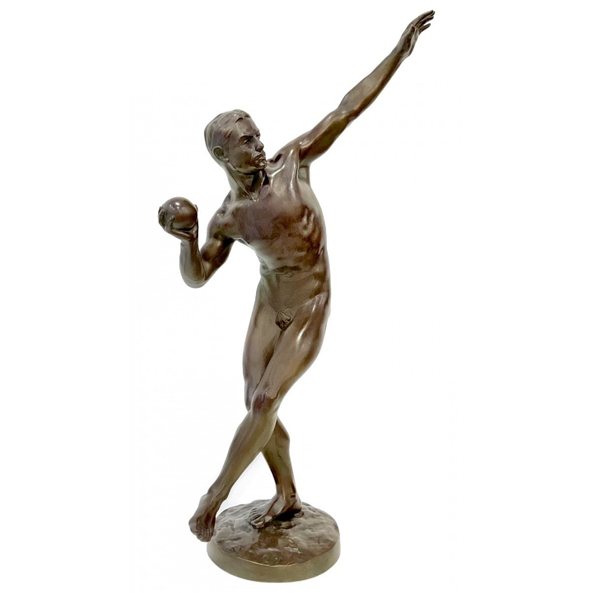 Bronze Shot Put Sculpture