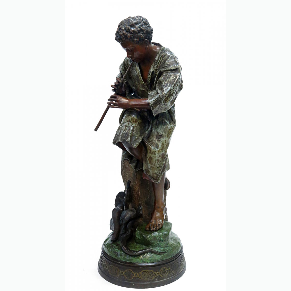 Flute Playing Boy Statue