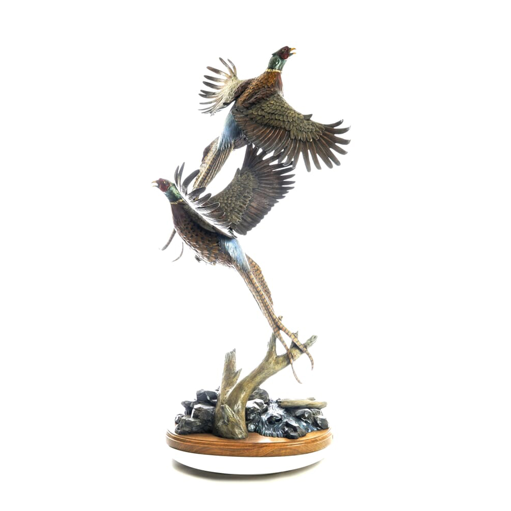 Bronze Pheasant Figurines