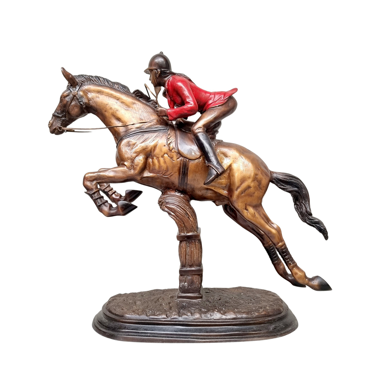 Race Horse and Jockey Figurines