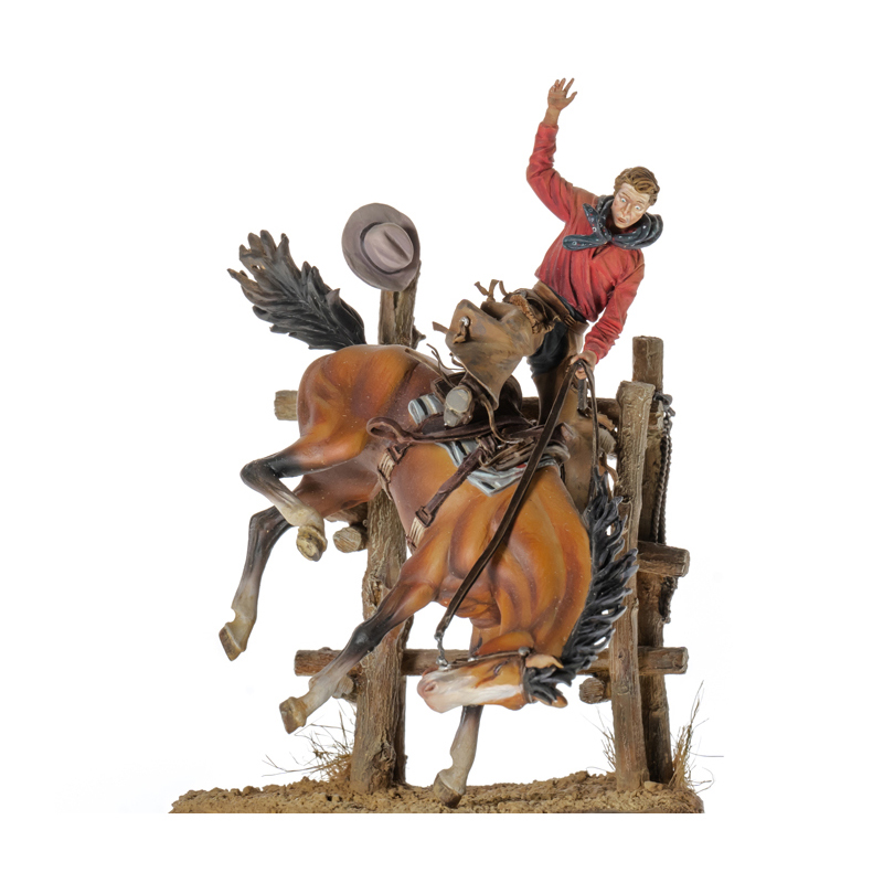 Cowboy On Bucking Horse statue