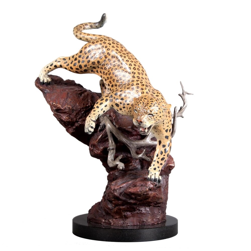 Metal Leopard Statue