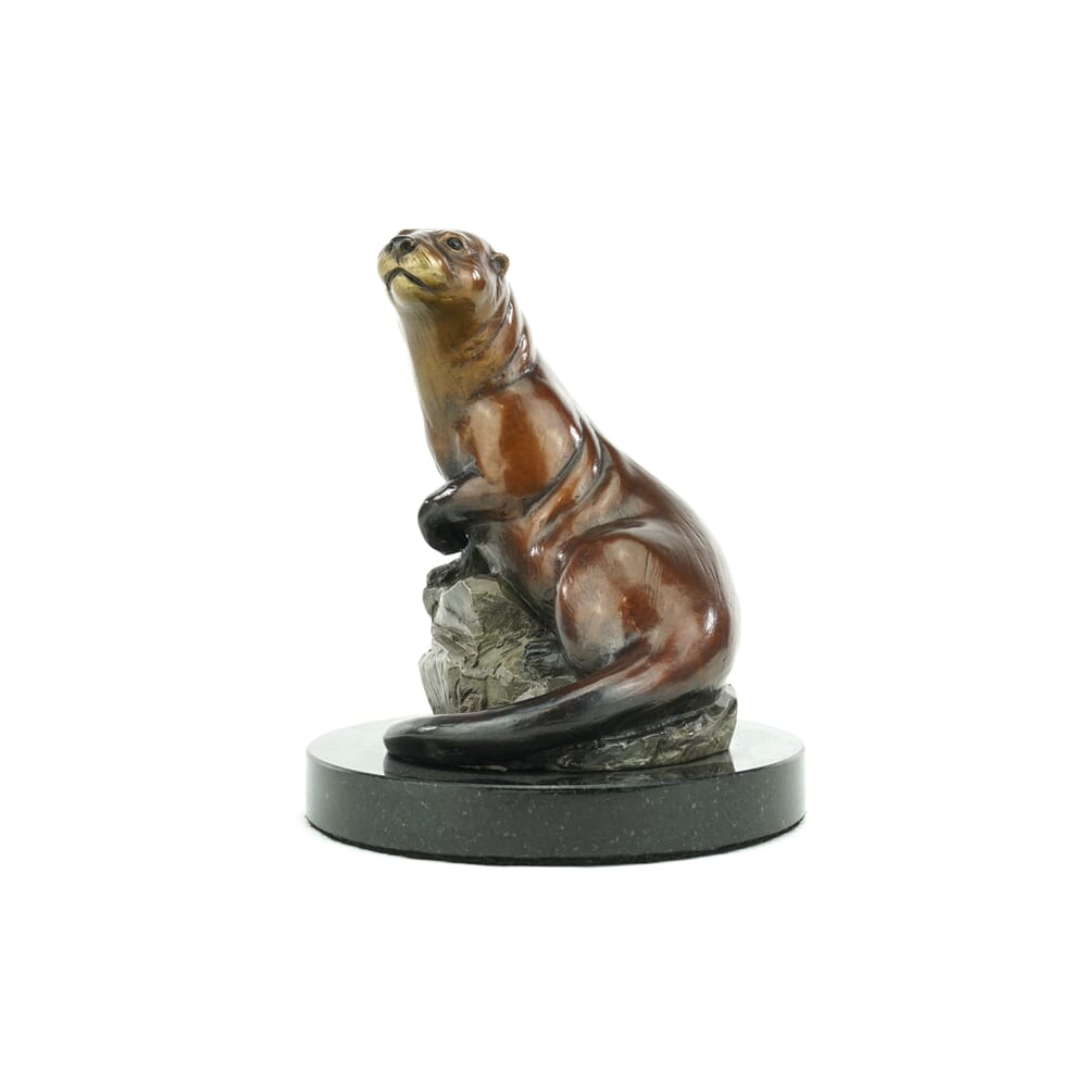 Bronze Otter Statue