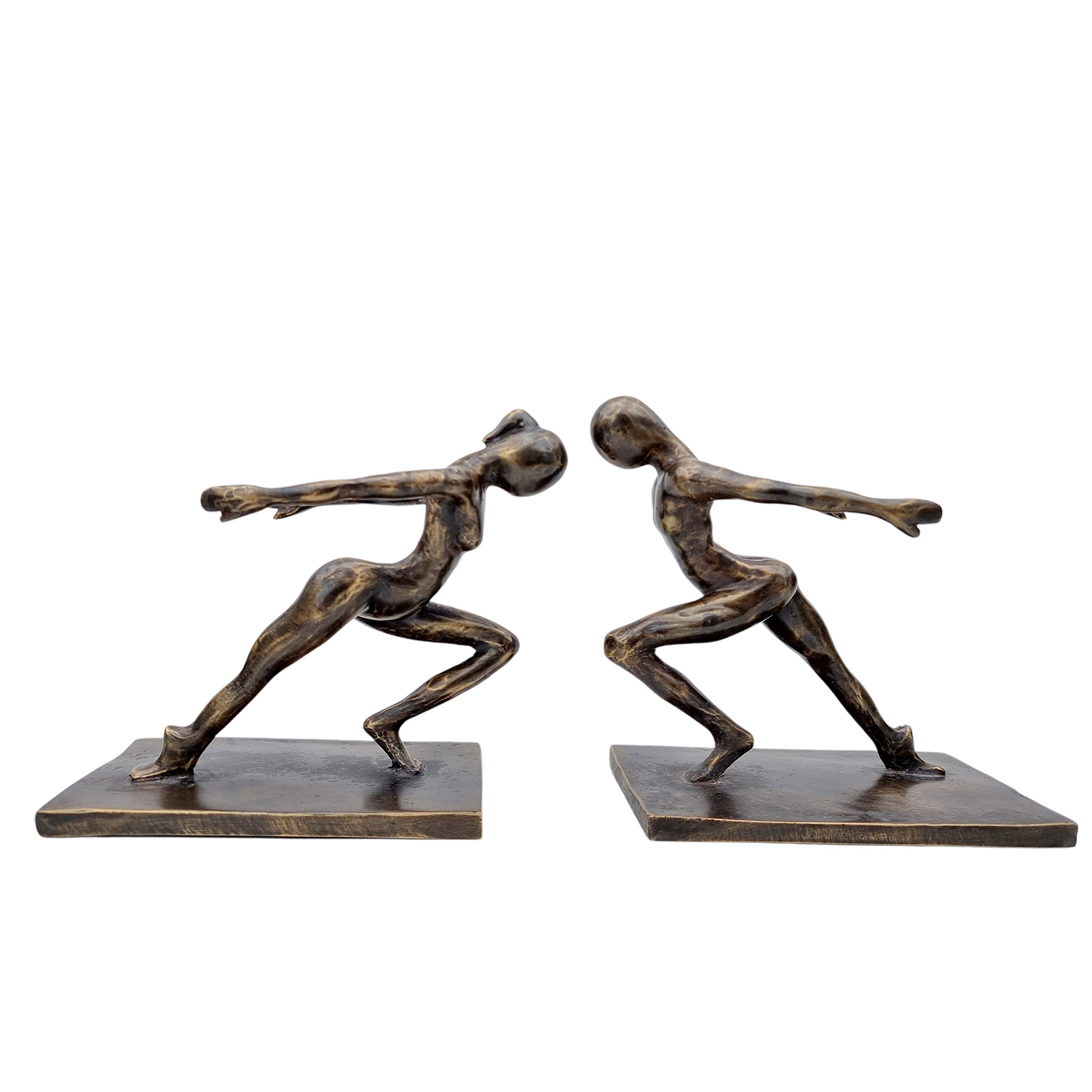 Man and Woman Metal Statue