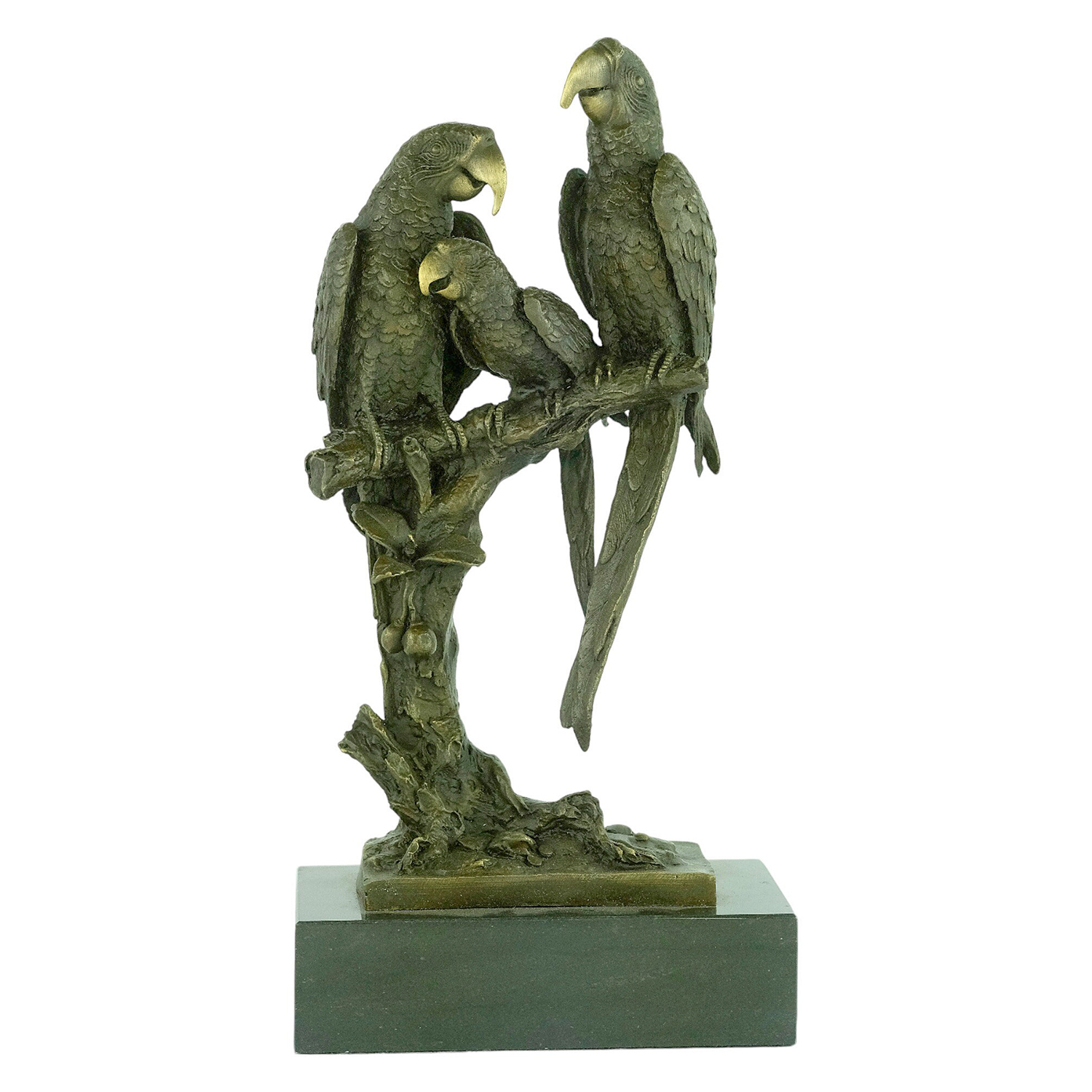 Bronze Parrot Sculpture