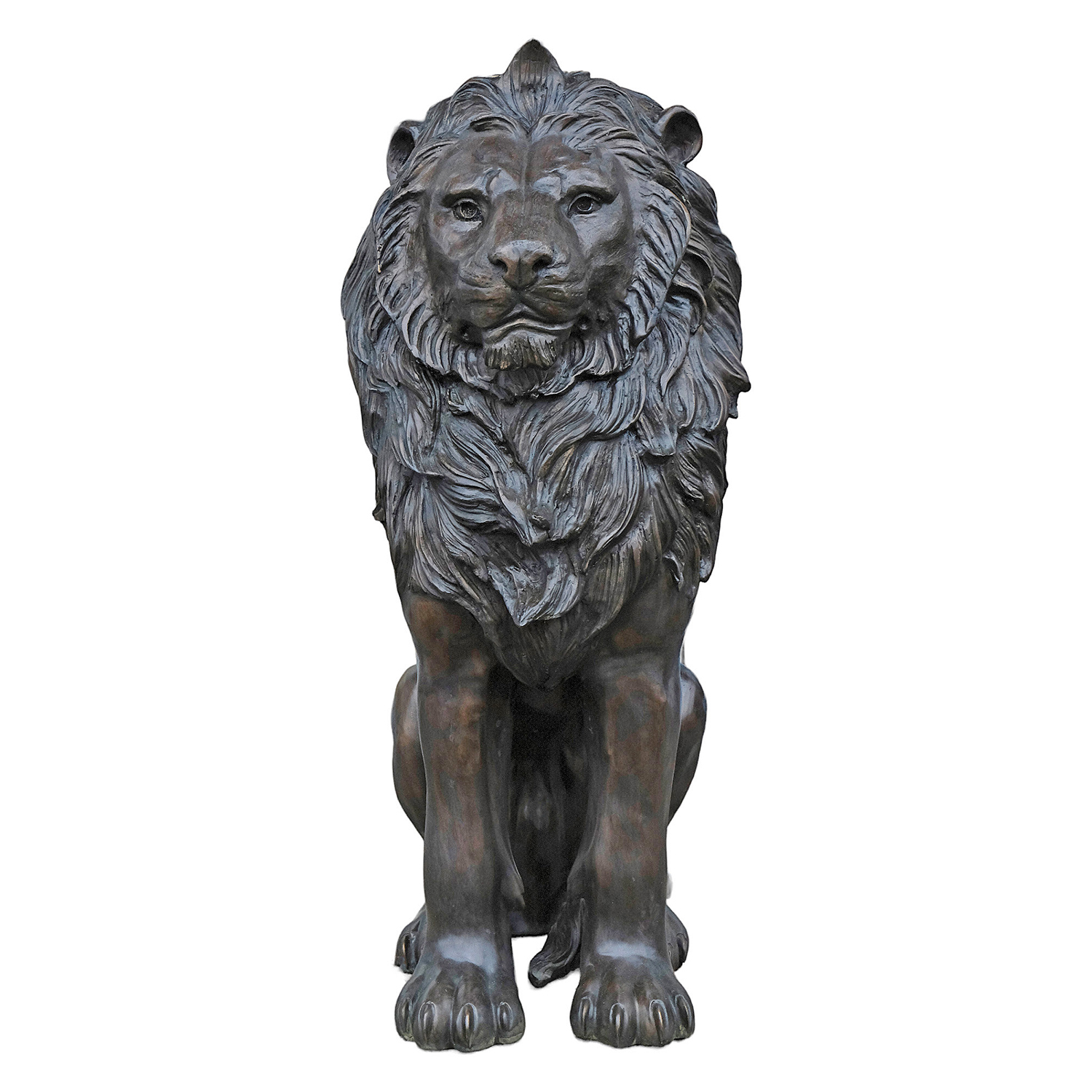 Vintage Bronze Lion Statue