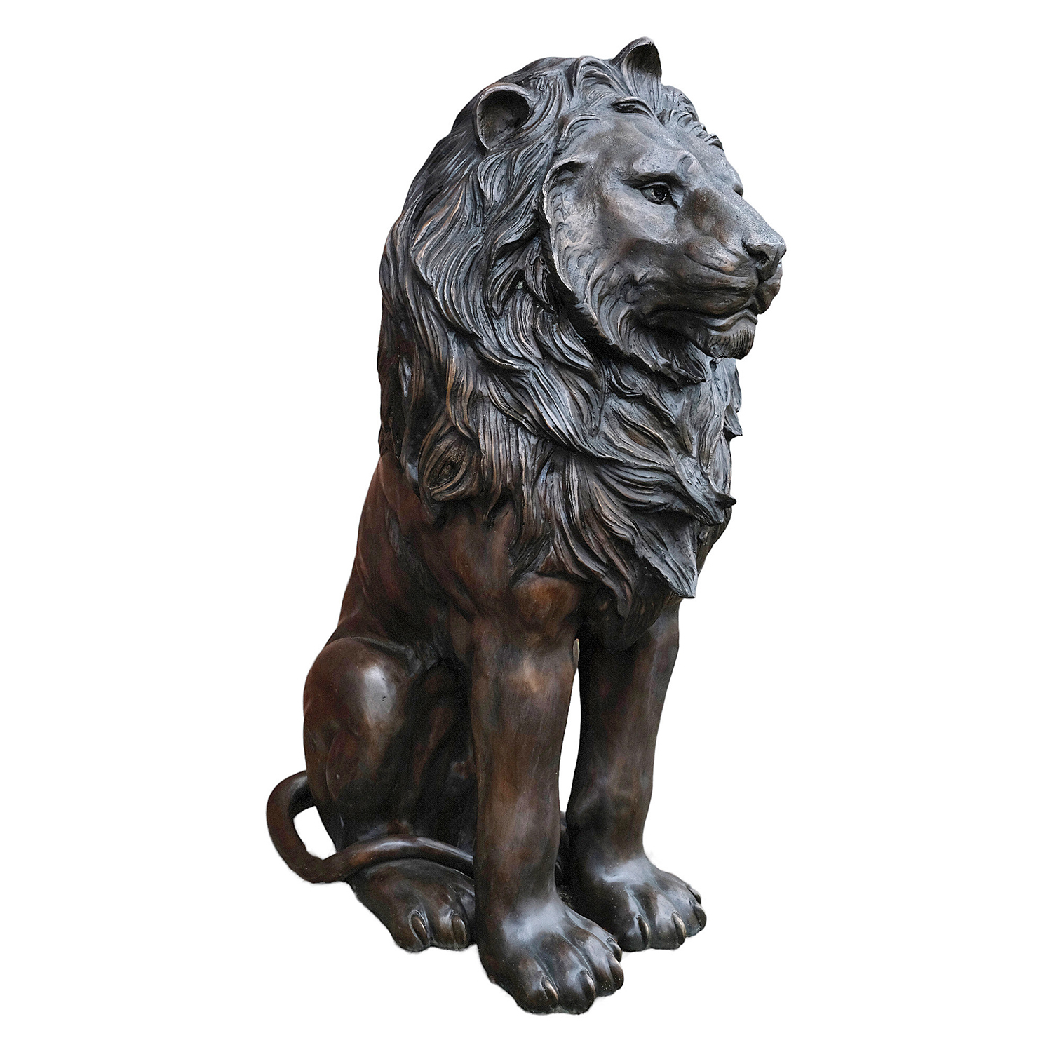 Vintage Bronze Lion Statue