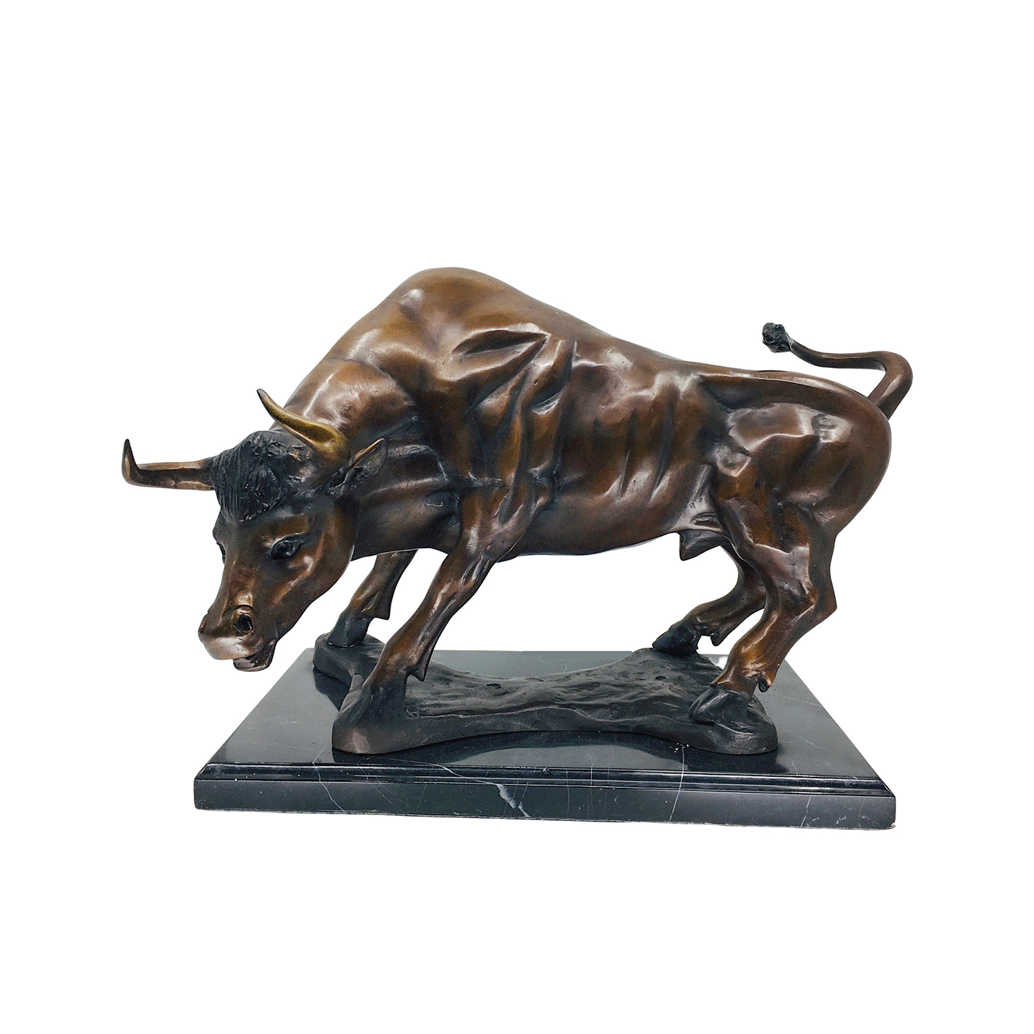 Charging Bull Desk Statue