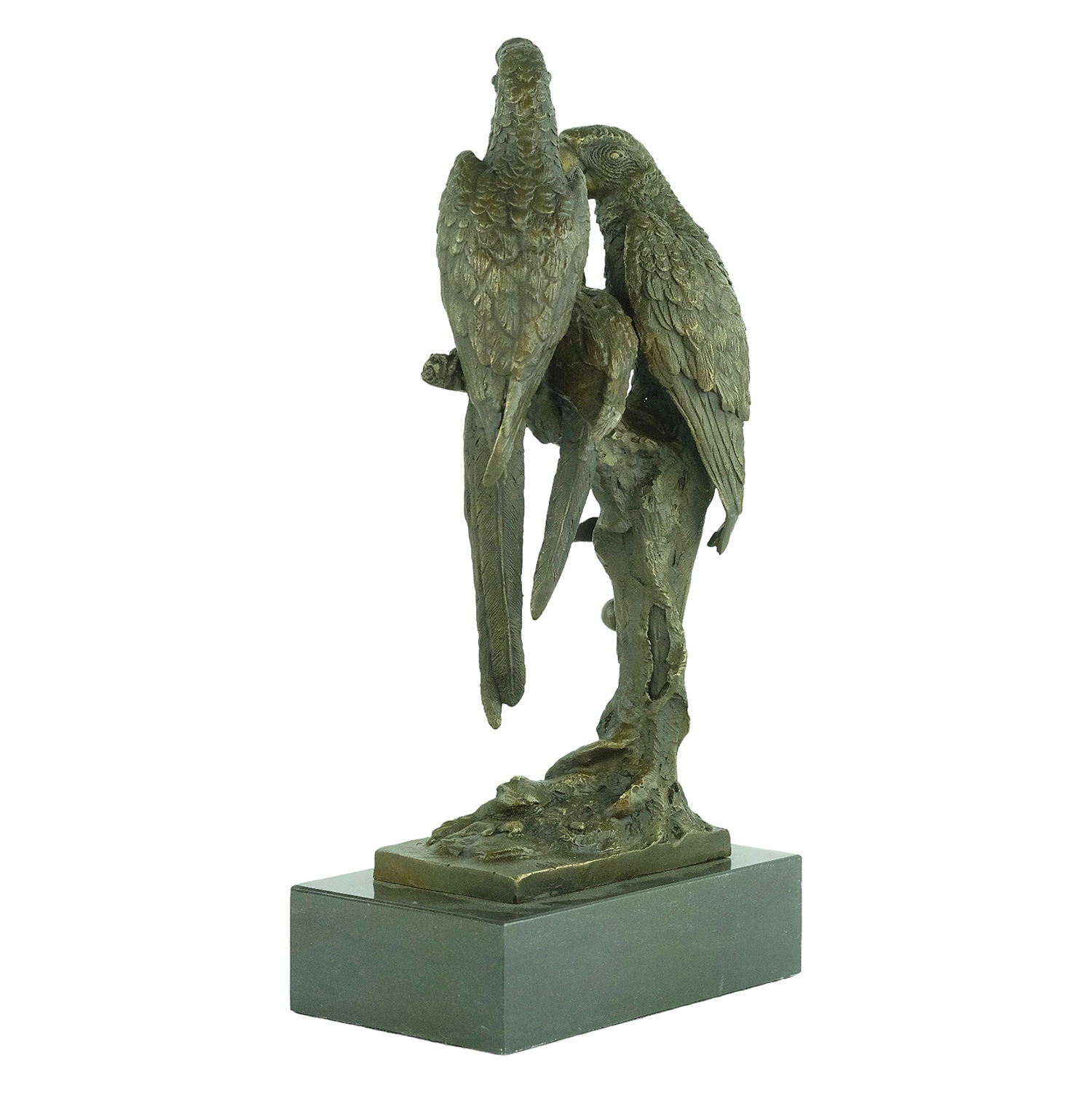 Bronze Parrot Sculpture