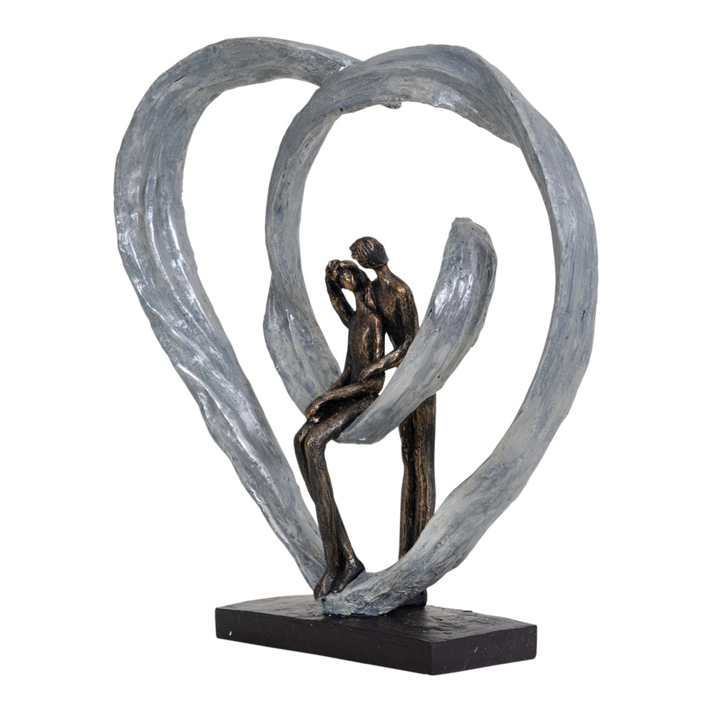 Couple in Heart Sculpture
