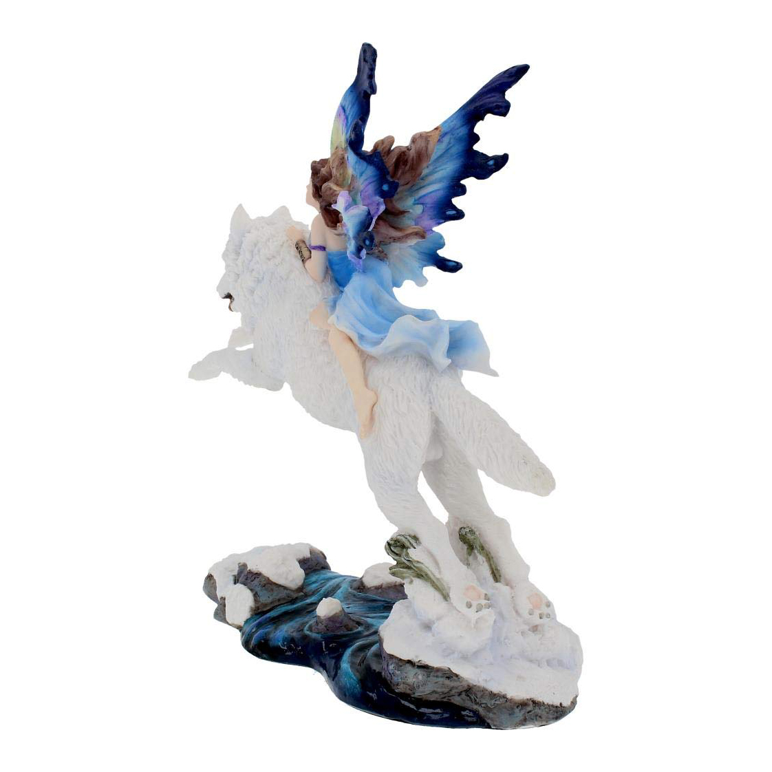 Fairy With Wolf Figurine
