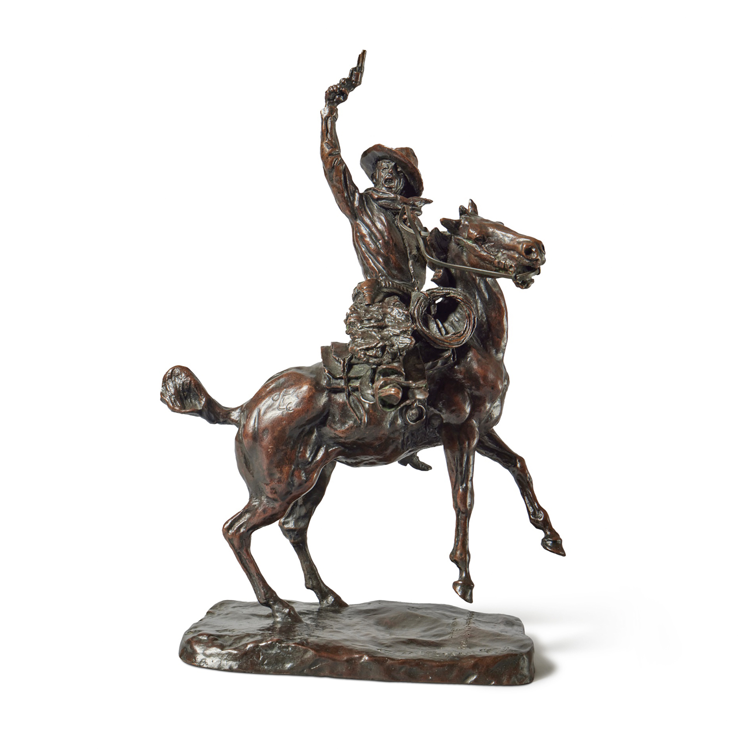 Cowboy on Horse Sculpture