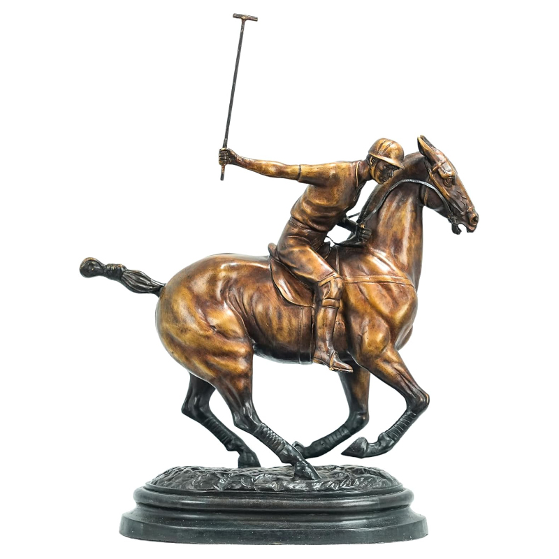 bronze horse and rider