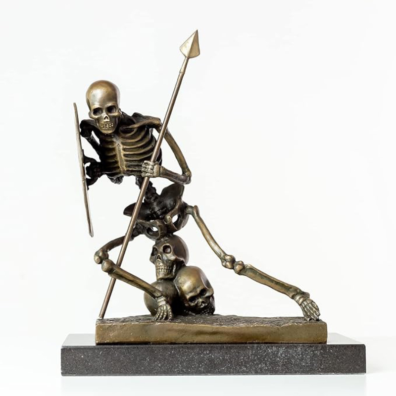 Skeleton warrior statue for sale