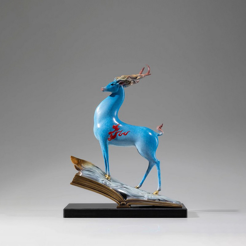 Chinese style deer sculpture