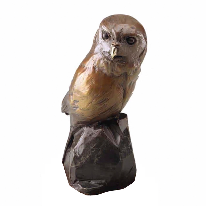 art deco owl statue