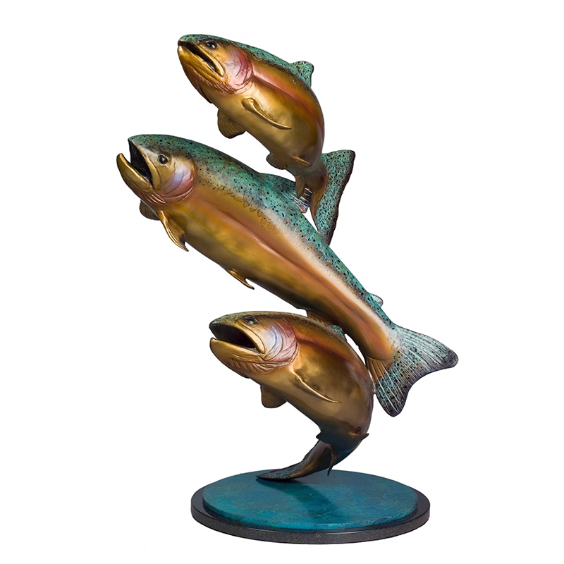 rainbow trout sculpture
