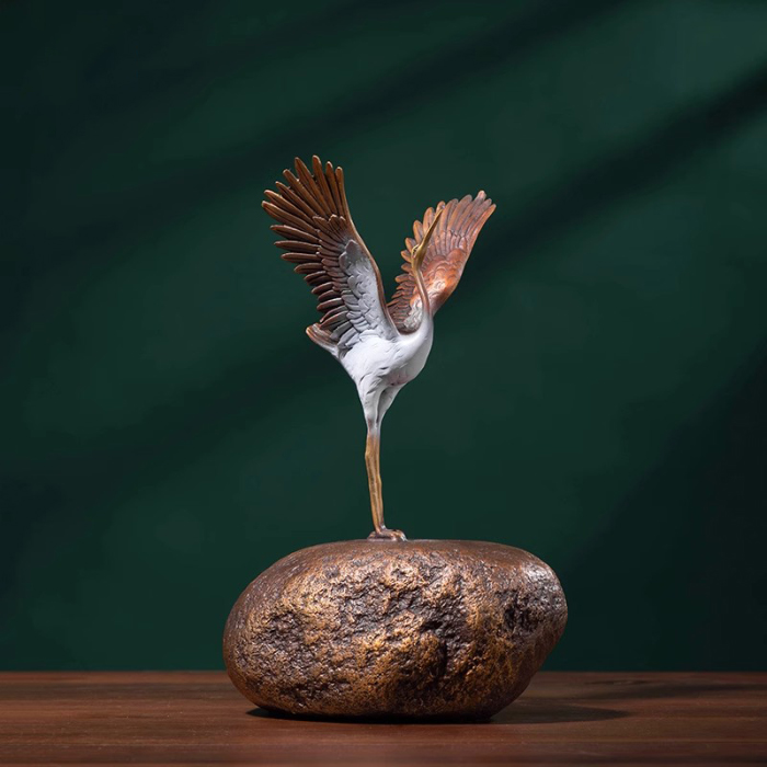 indoor crane statues