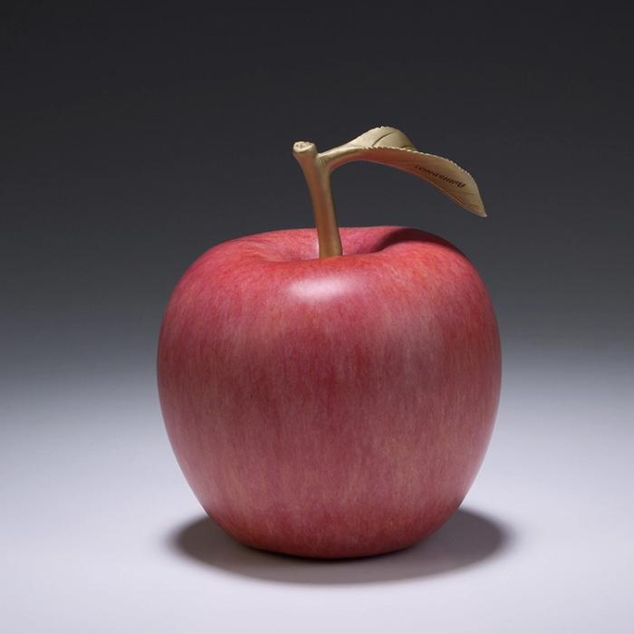 Bronze Apple Sculpture