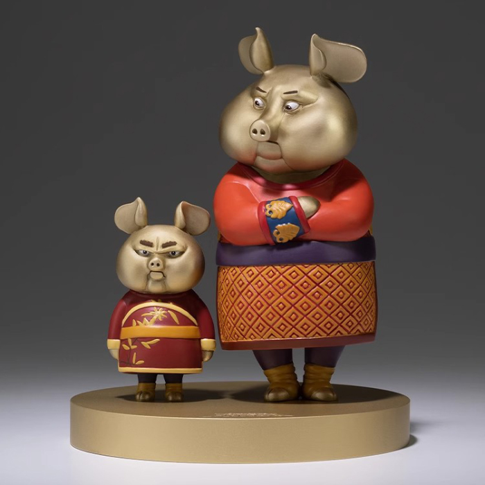 Kung Fu Pig Figurine