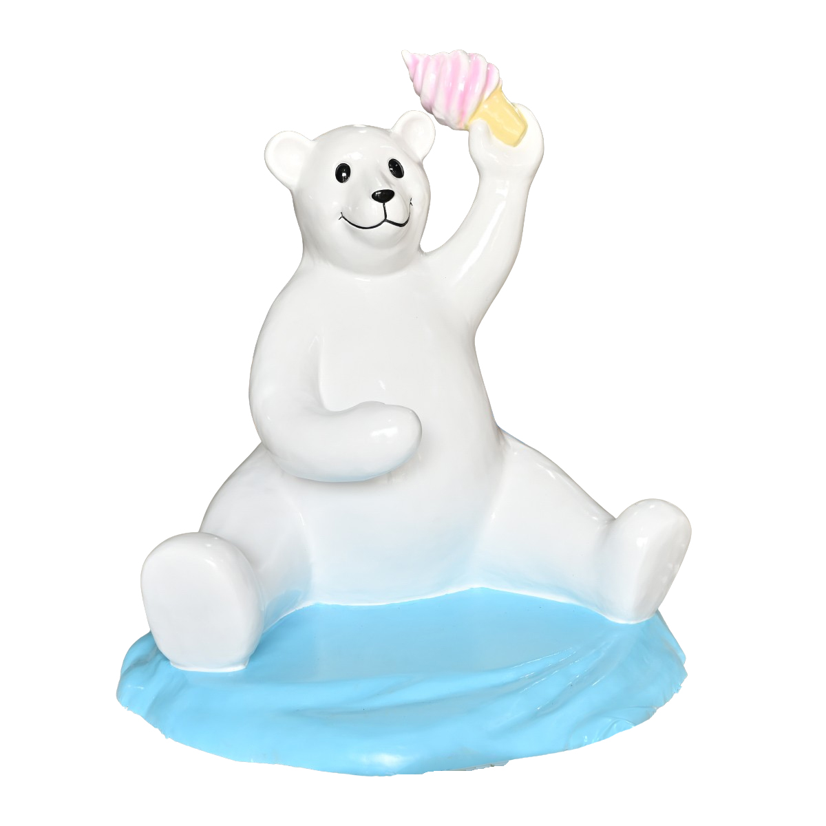 white polar bear statue