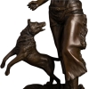 bronze cowboy statue